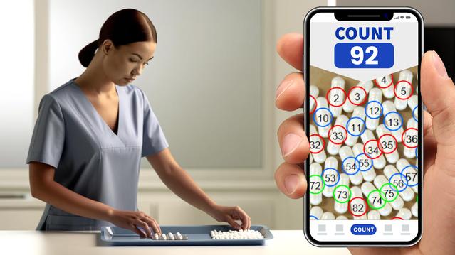 Pill counting with the CountThings app.