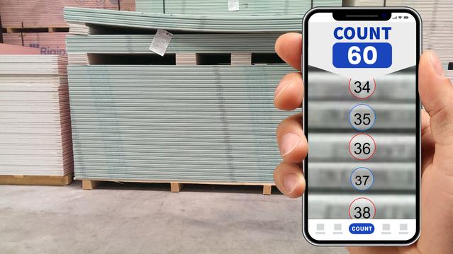 Drywall counting with the CountThings app.